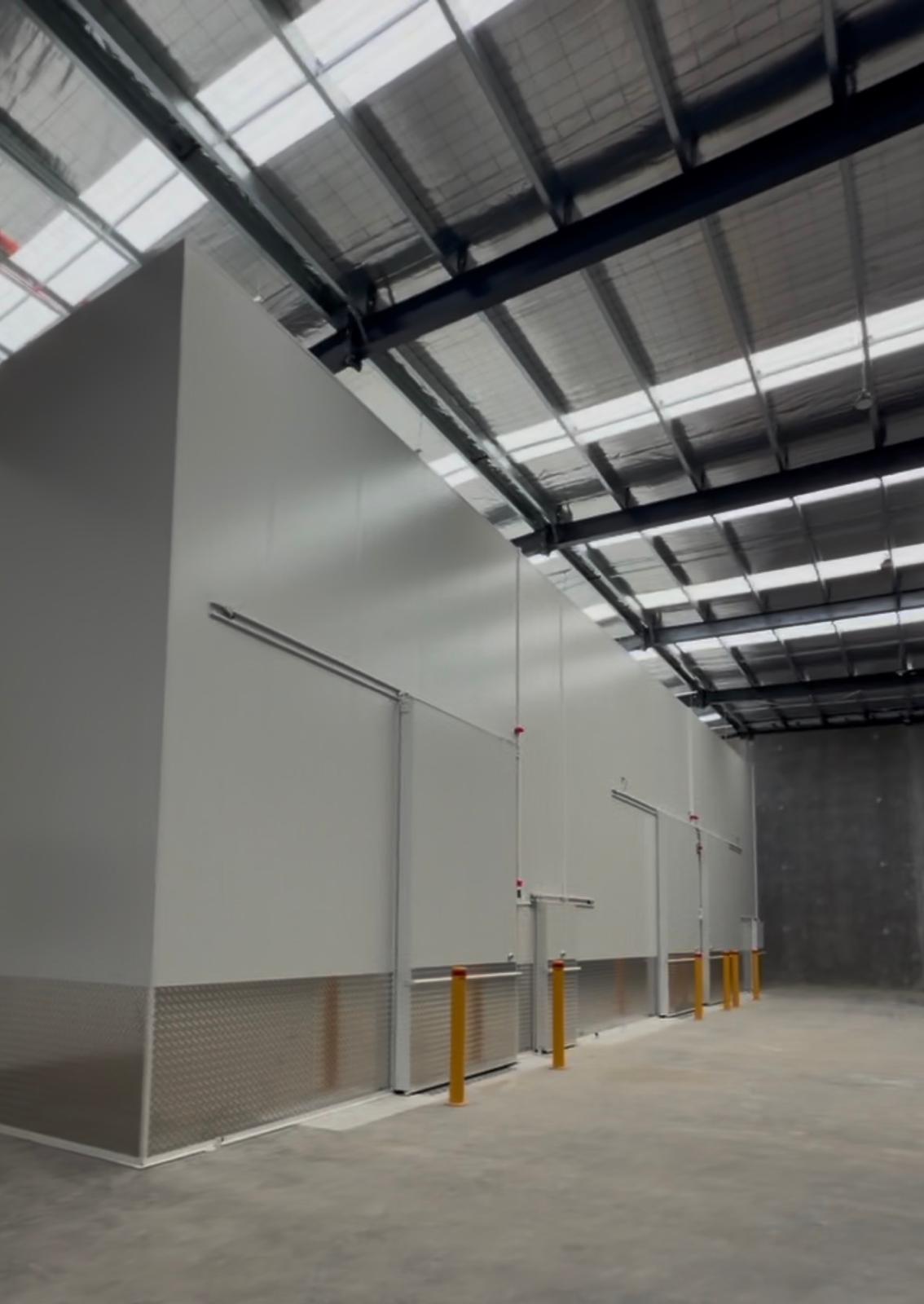 New commercial interior with exposed mechanical services